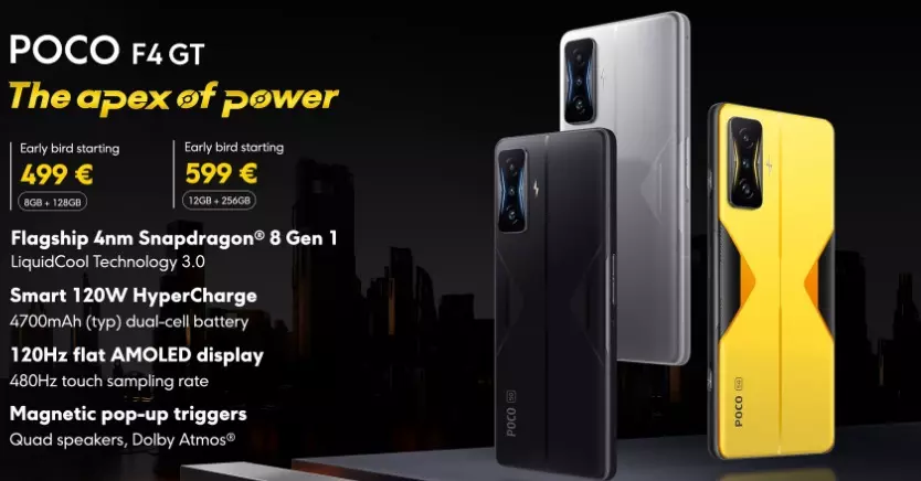 مواصفات Xiaomi Poco F4 Gt