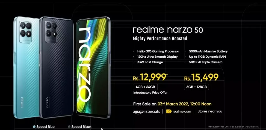 مواصفات Realme Narzo 50 5G